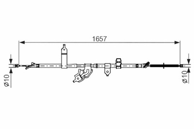BOSCH CABLE DE FRENADO DE MANO PARTE TRASERA L SUBARU TREZIA TOYOTA VERSO S 1.3  
