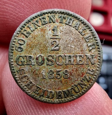 NumisMATI 582 1/2 grosza 1858 srebro