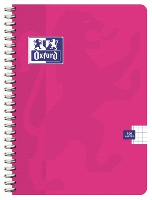 Kołozeszyt Oxford Standard A4 100k kratka różowy