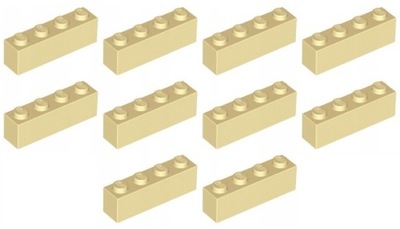 LEGO Klocek Brick 1x4 Piaskowy Tan 10 sztuk 4113916 3010