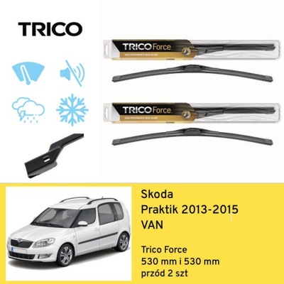 ESCOBILLAS PARTE DELANTERA PARA SKODA PRAKTIK VAN (2013-2015) TRICO  