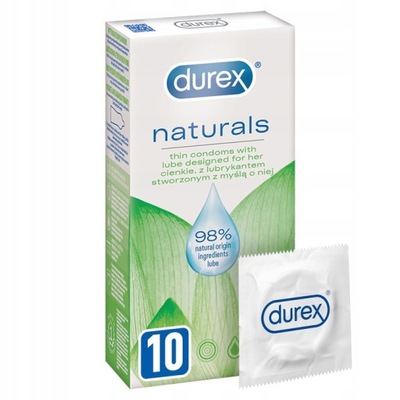 DUREX Naturals prezerwatywy z lubrykantem 10szt