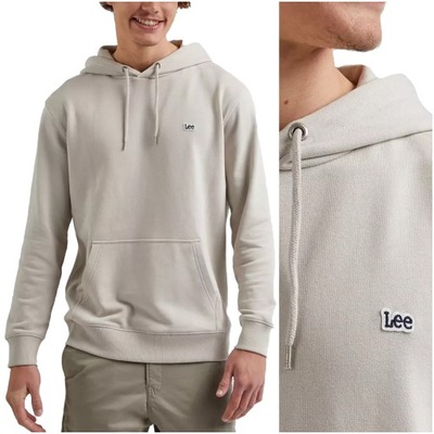 LEE PLAIN HOODIE MĘSKA BLUZA Z KAPTUREM LOGO XL