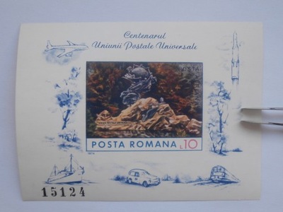 Rumunia - 100 lat UPU - Mi. bl.113 **