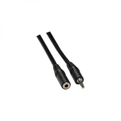 Przedłużacz do kabli audio Jack (3,5mm) M - Jack (3,5mm) F, 1.5m, czarna, L