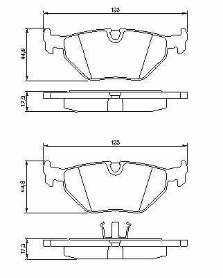 КОЛОДКИ HAM. ЗАД BMW SERIA-3 E36, SERIA-5 E34