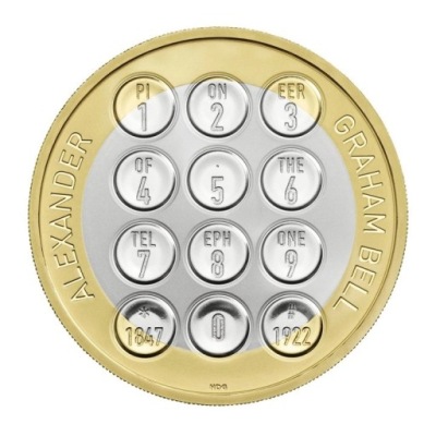 Moneta Alexander Graham Bell Srebro 2022 Proof