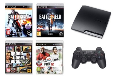 Konsola Sony Playstation 3 Slim 320 GB GIGA ZESTAW 4 GRY