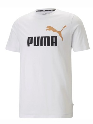 KOSZULKA męska PUMA LOGO 586759-53 biała bawełniana S