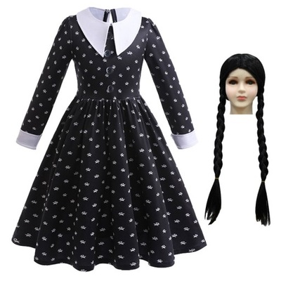 Strój WEDNESDAY ADDAMS Rodzina Addamsów sukienka