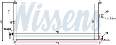 РАДИАТОР КОНДИЦИОНЕРА - КОНДЕНСАТОР ** FIRST FIT NISSENS 94616