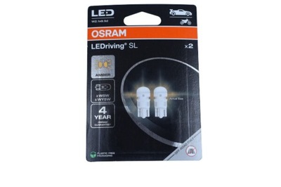 ŻARÓWKA LEDRIVING SL W5W BURSZTYNOWA LED