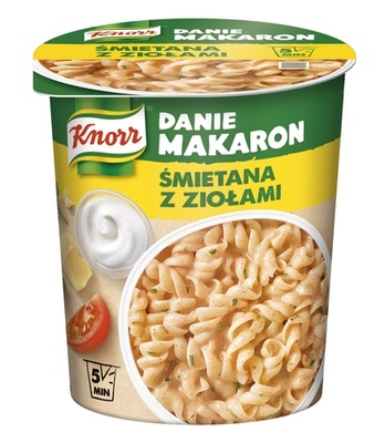 Knorr Danie Makaron Smietana z ziołami 59g