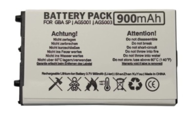 NOWY AKUMULATOR AGS-003 DO KONSOLI NINTENDO GAMEBOY ADVANCE SP