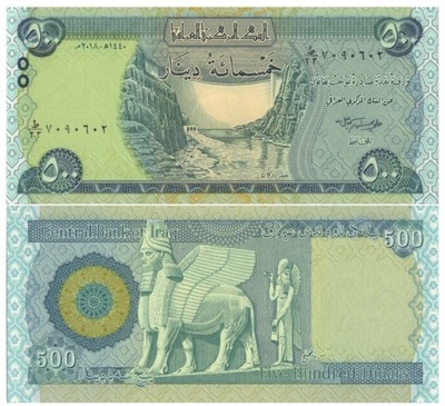 IRAK 500 Dinarów 2018 P98A UNC