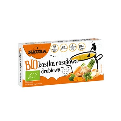 Kostka Rosołowa Drobiowa BIO 100g NAURA