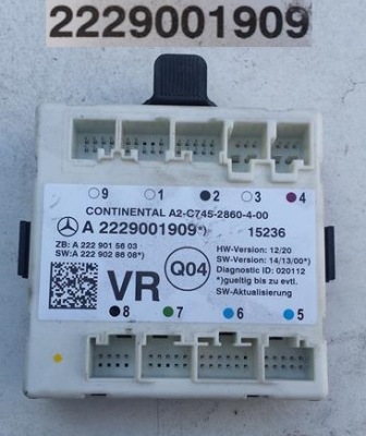 Модуль двері правий перед mercedes s 222 w222 2229001909 фото №1