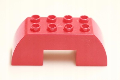 Lego Duplo klocek łuk 2x4 czerwony