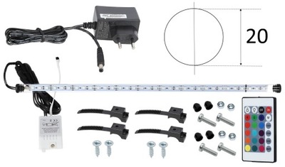 Świetlówka LED RGB akwarium pilot 150cm I fi20