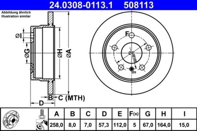 2X DISCO DE FRENADO DB PARTE TRASERA W169/W245 04-12 POWER DISC 24.0308-0113.1  