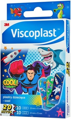 VISCOPLAST Plastry d. dzieci Dekorowane COOL 20szt