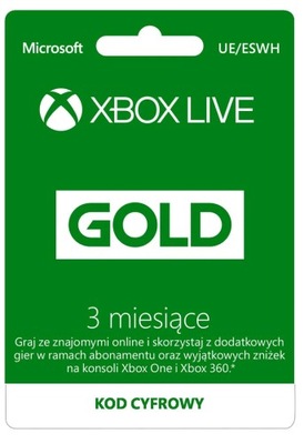 Microsoft Xbox Live Gold | 3 miesiące