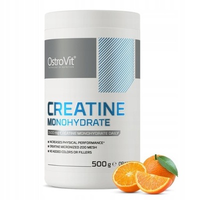OstroVit Monohydrat Kreatyny 500 g - kreatyna smak pomarańczowy