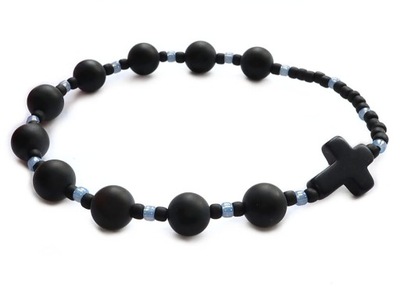 BRANSOLETKA RÓŻANIEC DZIESIĄTKA ONYKS TOHO