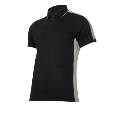 KOSZULKA POLO 190G/M2, CZARNO-SZARA, XL, CE, LAHT