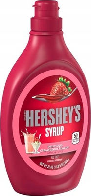 Hershey's Syrup Strawberry Syrop Truskawkowy do Deserów Sos 623g z USA
