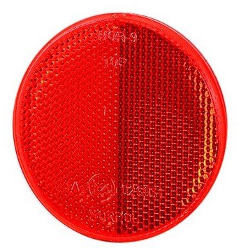 Отражатель круглый красный самоклеящийся horpol фото №1