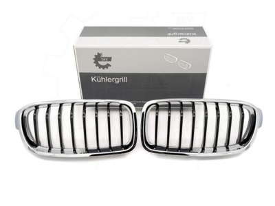 Решётка радиатора решётка радиатора решётка радиатора bmw 3 f30 51137255411 чёрный хром фото №1