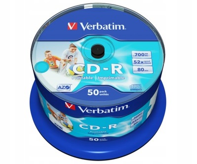 Płyta CD Verbatim CD-R 700 MB 50 szt. printable