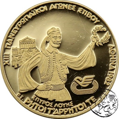 Grecja, 2500 drachm, 1982, XIII Mistrzostwa Europy w Lekkoatletyce