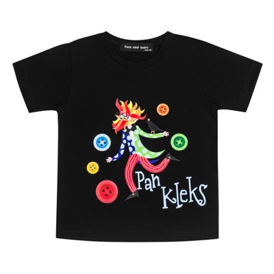 Czarny T-shirt Basic- Pan Kleks-Postać S