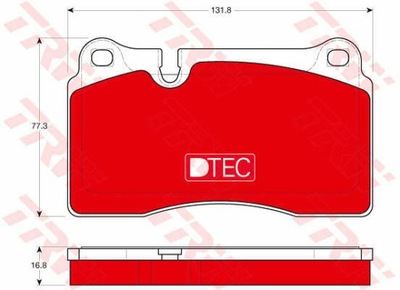 ZAPATAS DE FRENADO PARTE DELANTERA TRW GDB1670DTE  