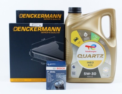 Фильтры + масло total ineo ecs 5w30 citroen c4 aircross mitsubishi asx 1.6 фото №1