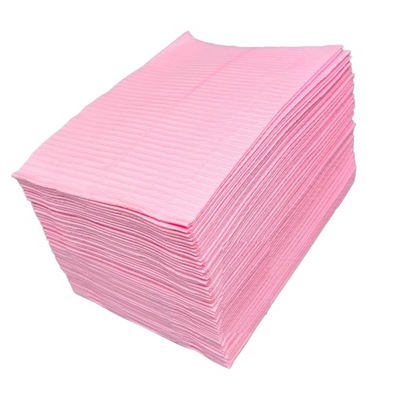 Serwety kosmetyczne różowe 42,5x32cm podfoliowane 100szt