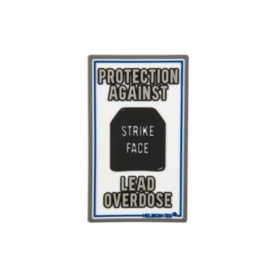 Emblemat Helikon Lead Overdose PVC Biały (OD-LOD-R