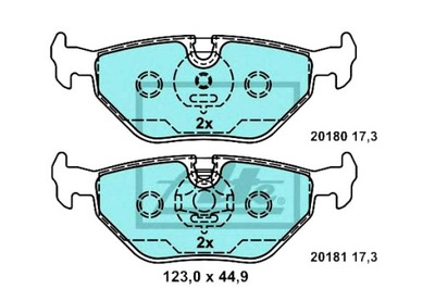 ATE 13.0470-3605.2 КОЛОДКИ HAM. BMW T. 3/Z3/Z4 90-09 CERAMIC