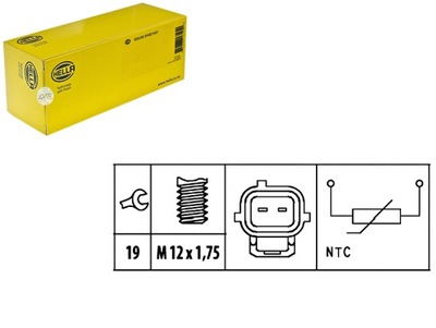 Датчик температури рідина радіатора hella 3857955 фото №1