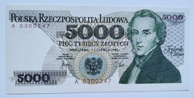 POLSKA - 5000 ZŁ 1982 PRL FRYDERYK CHOPIN - KOPIA ! T72