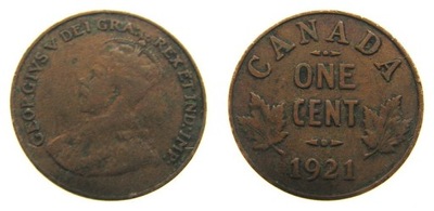 540. KANADA 1 CENT, 1921