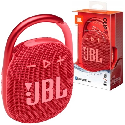 BEZPRZEWODOWY GŁOŚNIK JBL CLIP 4 WODOODPORNY BLUETOOTH MOBILNY CZERWONY