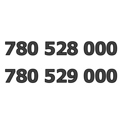 780 528 000 + 780 529 000 ZŁOTY NUMER ORANGE