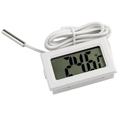 Termometr panelowy LCD -50-100°C biały