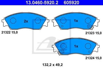 КОЛОДКИ HAM.ПЕРЕДНЯ HONDA CIVIC IV 88-