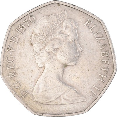 Moneta, Wielka Brytania, 50 New Pence, 1970