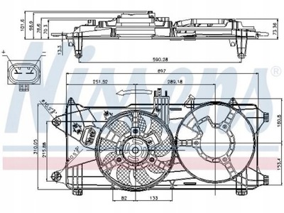 ВЕНТИЛЯТОР РАДИАТОРА FIAT NISSENS 85131