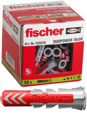 Kołki kołek uniwersalny DUOPOWER Fischer 10x50 mm - 50 szt. 555010